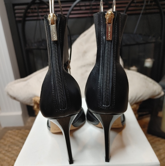 Jimmy Choo Mahine Lace-Up T-Strap Sandal, Black EU 37.5/US 7.5 - Picture 9 of 16